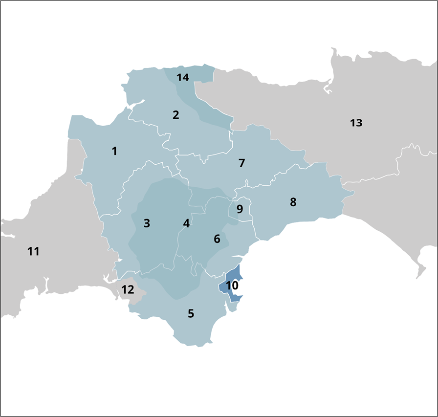map of local authority boundaries