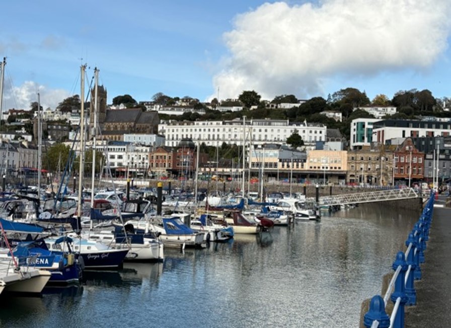 View of the Torquay harbour and strand